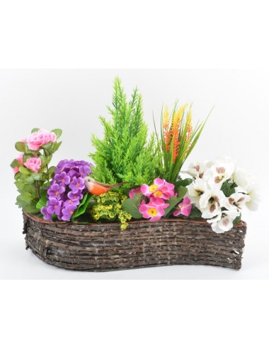 PANIER OSIER VAGUE GM PLANTES WHITE