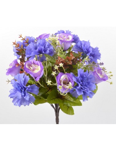 PIQUET BLEUET ROSE BUIS X24...