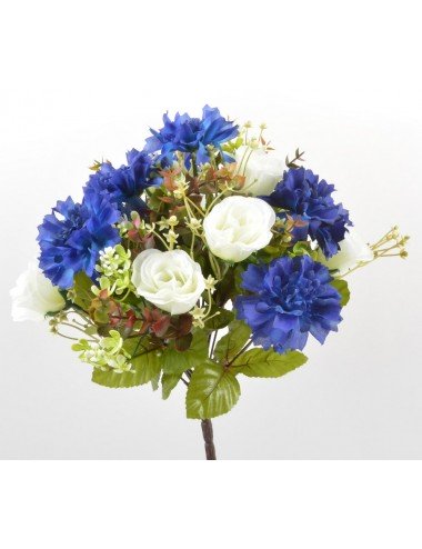 PIQUET BLEUET ROSE BUIS X24...