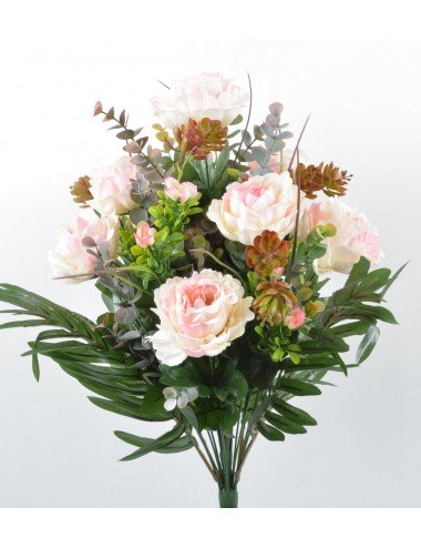 PIQUET PIVOINE CACTEE EUCALYPTUS X24 ASS