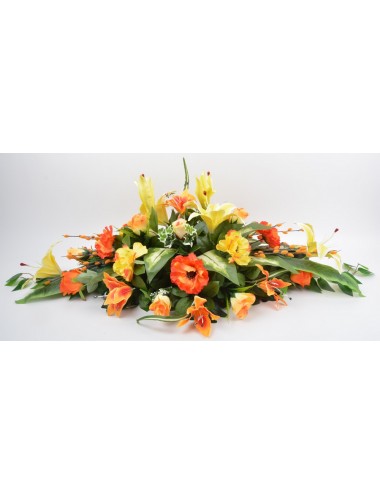 COUSSIN LYS CHATON ANEMONE ROSE YELLOW ORANGE
