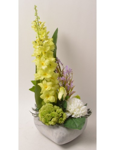 COEUR VIRGULE DELPHINIUM WILD BERRY BOUTON GREEN WHITE