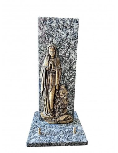 PLAQUE H 20 CM SUR SOCLE GRANIT - 1 INTER OBLIQUE - VIERGE HT 16 CM