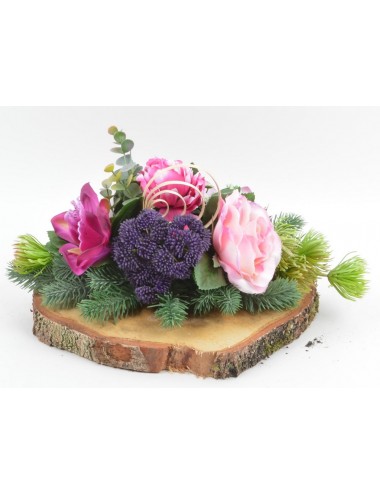 ROND BOIS RENONCULE ROSE...