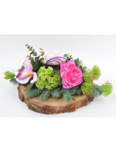 ROND BOIS RENONCULE ROSE...