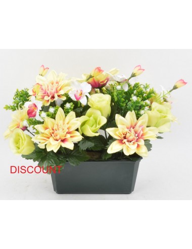 JARDINIERE 21 CM DISCOUNT DALHIA ORCHIDEE ASS