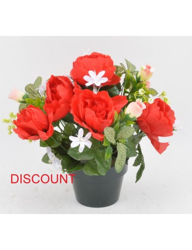POT 12 CM DISCOUNT BOUTON PIVOINE GYPSO ASS
