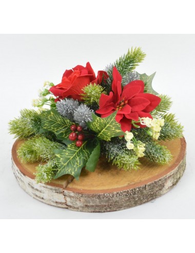 ROND BOIS SAPIN POINCETIA PERE NOEL RED