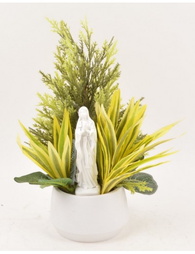 CONTENANT DECO PLASTIQUE CYPRES MINI DRACENA BEGO VIERGE YELLOW