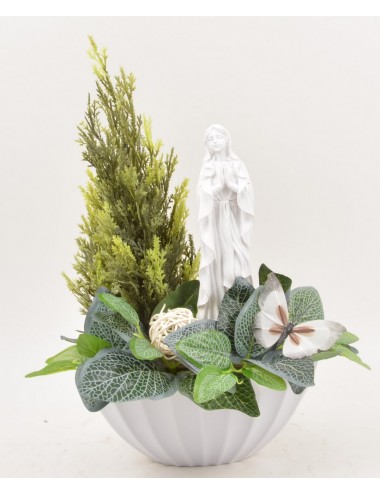 COUPE OVALE PLASTIQUE BEGONIA  CYPRES VIERGE CREAM