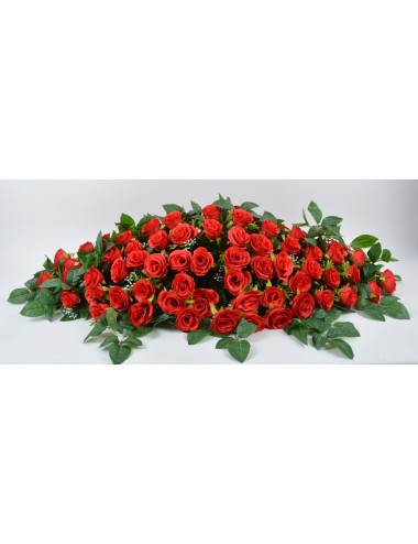 DESSUS DE CERCUEIL ROSE LAURIER RED