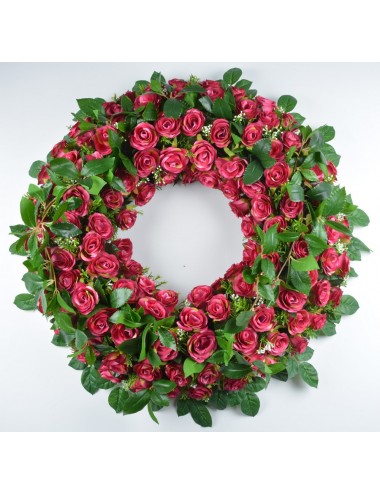 COURONNE ROSE LAURIER BURGUNDY