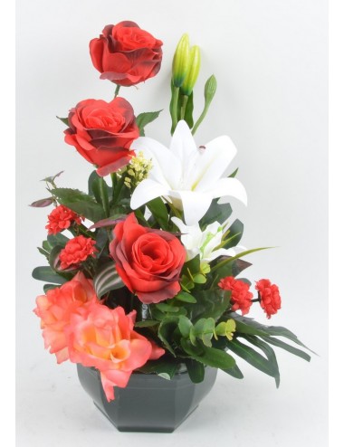 OCEA 17 CM LYS ROSE RED WHITE