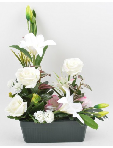 JARDINIERE 25 CM ROSE LYS...