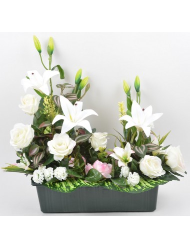 JARDINIERE 40 CM LYS ROSE...