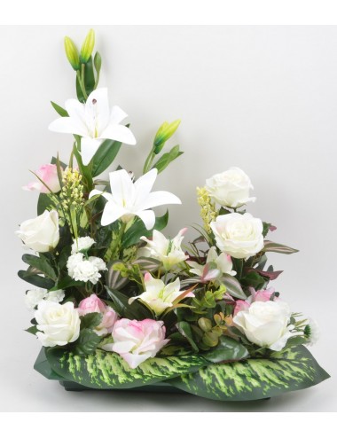 PLATEAU RECTANGLE LYS ROSE...