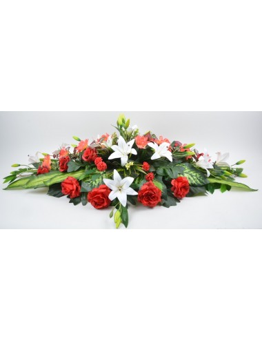 DESSUS DE CERCUEIL ROSE LYS...