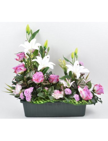JARDINIERE 40 CM LYS ROSE LILAC WHITE