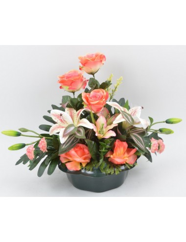 PLATEAU MARGUERITE LYS ROSE SALMON