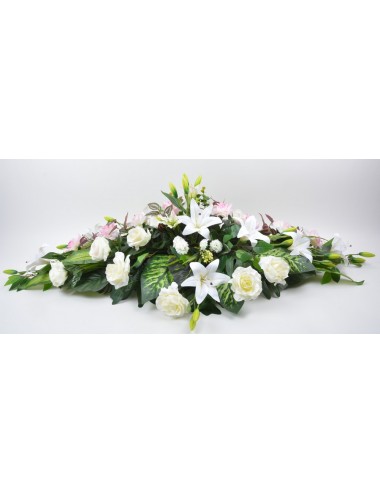 DESSUS DE CERCUEIL ROSE LYS...