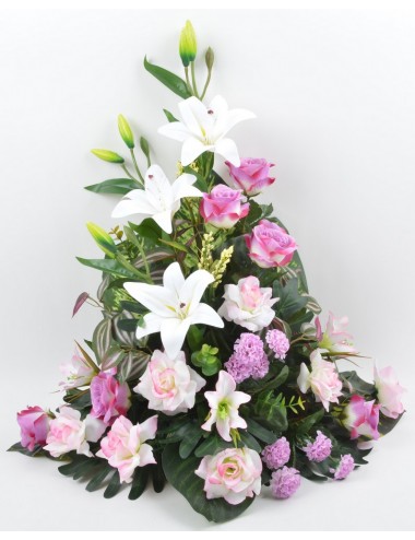 DEVANT DE TOMBE PM LYS ROSE LILAC WHITE