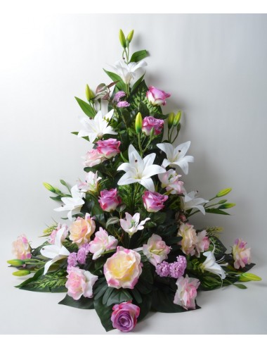 DEVANT DE TOMBE GM ROSE LYS LILAC WHITE