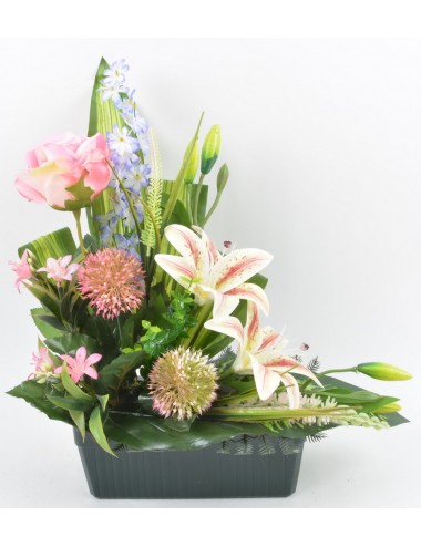 JARDINIERE 25 CM LYS ROSE...