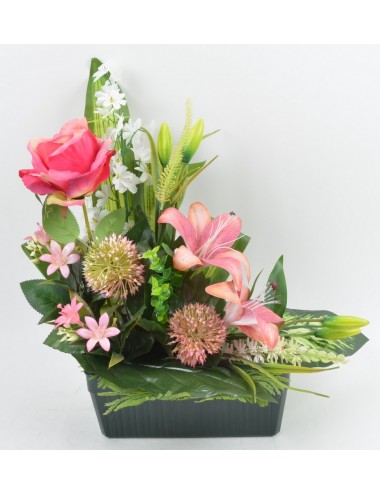 JARDINIERE 25 CM LYS ROSE...