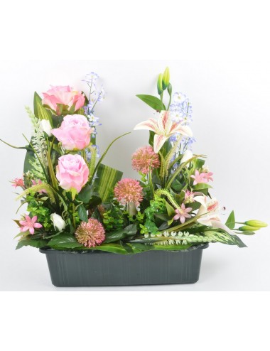 JARDINIERE 40 CM LYS ROSE...