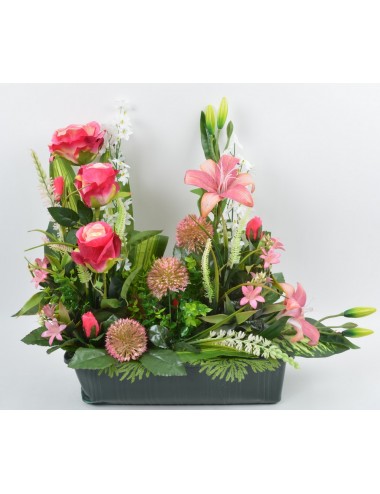 JARDINIERE 40 CM LYS ROSE...