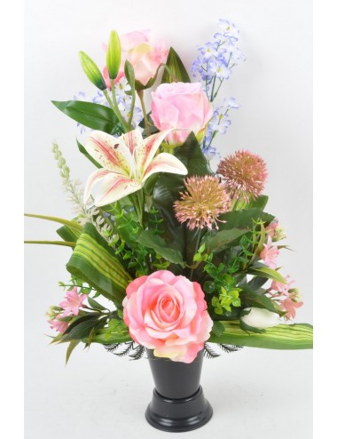 BOUQUET DE VASE LYS ROSE...