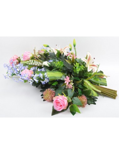 GERBE LYS ROSE POMPON LILAC...