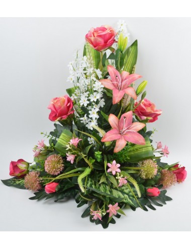 DEVANT DE TOMBE PM LYS ROSE POMPON BEAUTY