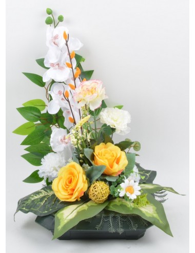 CARRE ORCHIDEE ROSE OEILLET...