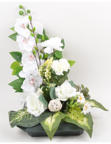 CARRE ORCHIDEE ROSE OEILLET...