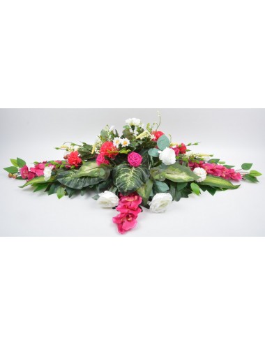 COUSSIN ORCHIDEE ROSE OEILLET BEAUTY WHITE