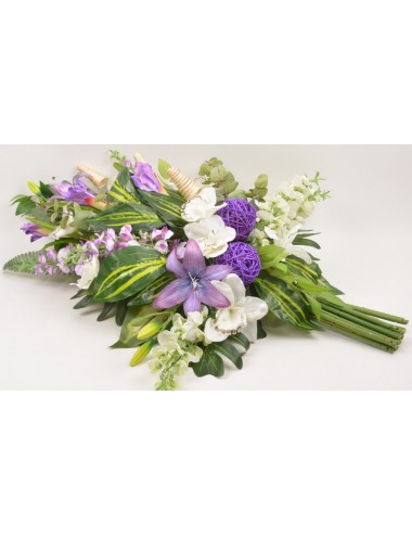 GERBE DELPHINIUM LYS IRIS ORCHIDEE LILAC WHITE