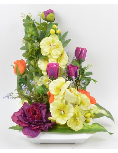 CARRE ORCHIDEE PIVOINE...