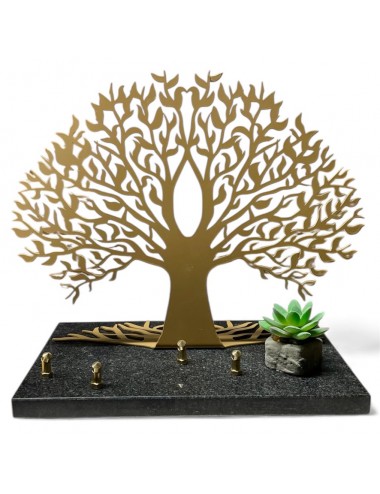 PLAQUE GRANIT 20 X 30 - 2 INTERS -  ARBRE DE VIE PLIE 27 CM