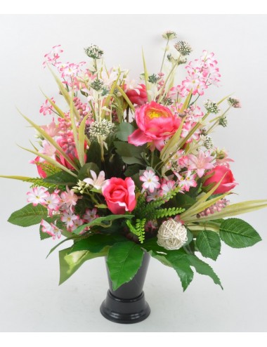 BOUQUET DE VASE RENONCULE BOUTON MINI FLEURS PINK