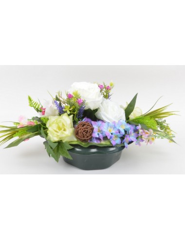 PLATEAU MARGUERITE DELPHINIUM ROSE ORCHIDEE LILAC WHITE