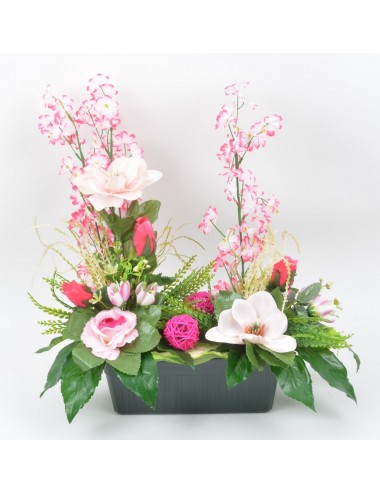 JARDINIERE 25 CM MAGNOLIA MINI FLEURS RENONCULE PINK