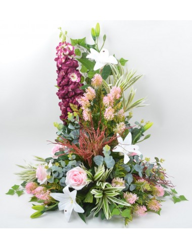 DEVANT DE TOMBE PM DELPHINIUM LYS DRACENA BEAUTY PINK
