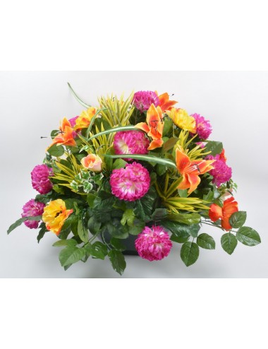 OCEA 32 CM CHRYSANTHEME BOULE COQUELICOT LILIUM ROSE LILAC ORANGE YELLOW