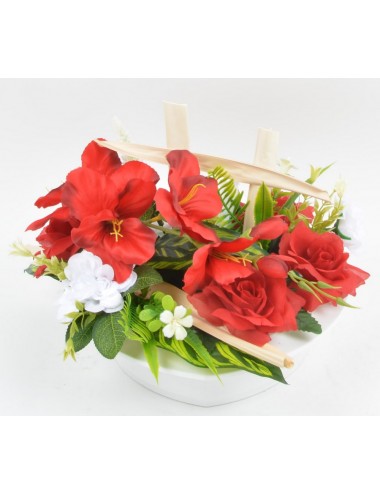 PLATEAU COEUR GLAIEUL ROSE...
