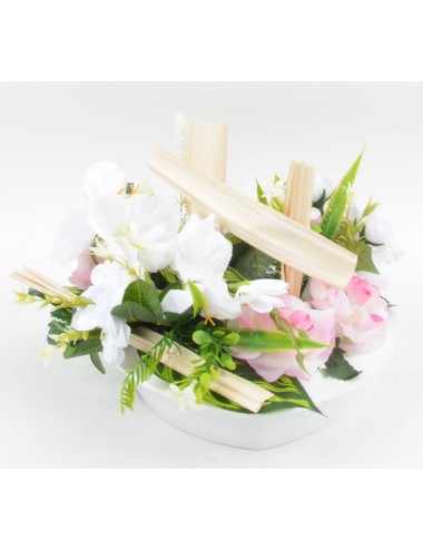 PLATEAU COEUR GLAIEUL ROSE...