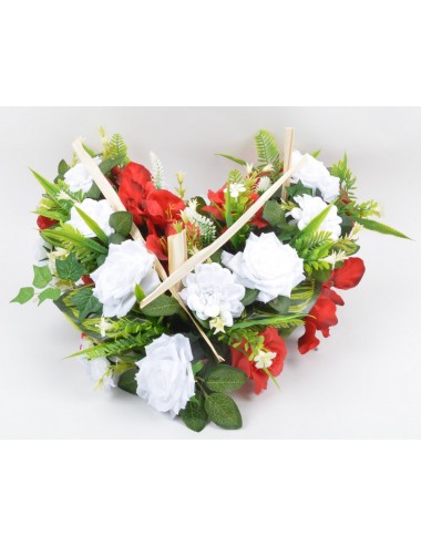 COEUR GLAIEUL ROSE ZINNIA ASTILBE RED WHITE