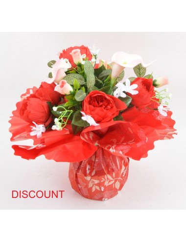 BOUQUET BULLE BOUTON PIVOINE GYPSO ARUM ASS