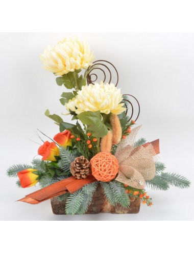 BUCHE BOIS GM CHRYSANTHEME...