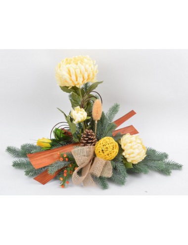SOCLE GRANIT CHRYSANTHEME...